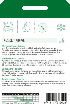 Hortitops Stamslabonen Sonate - Groentezaden - 50 g