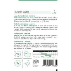 Hortitops Stamsnijbonen Admires - Groentezaden - 20 g