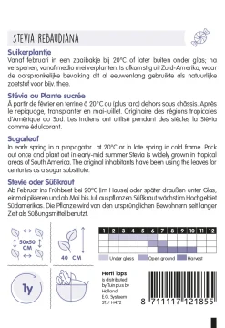 Hortitops Stevia - Suikerplantje Of Honingkruid - Groentezaden - 25 stuks