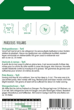 Hortitops Stokspekbonen Terli - Slaboon - Groentezaden - 100 g