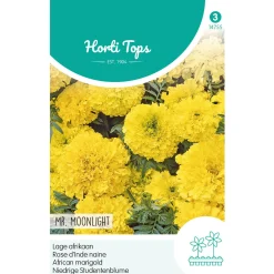 Hortitops Tagetes - Lage Afrikaan Mr. Moonliggeel - Bloemenzaden - 500 mg