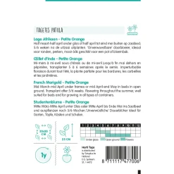 Hortitops Tagetes - Lage Afrikaan Petite Orange - Bloemenzaden - 1 g