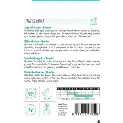 Hortitops Tagetes - Lage Afrikaan Bonita Gemengd - Bloemenzaden - 1 g