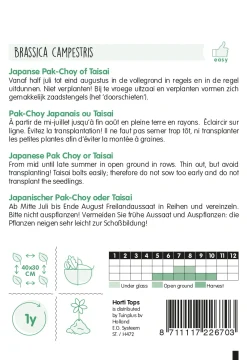 Hortitops Taisai Of Japanse Pak-Choy - Groentezaden - 1 g