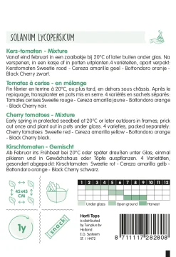 Hortitops Tomaten Cherry - 4 Kleuren - Groentezaden - 30 stuks