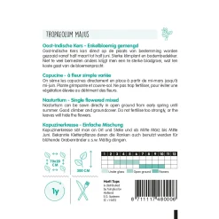 Hortitops Tropaeolum - Oost-Indische Kers Enkelbloemig Gemengd - Bloemenzaden - 3 g