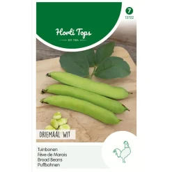 Hortitops Tuinbonen Driemaal Wit - Groentezaden - 250 g