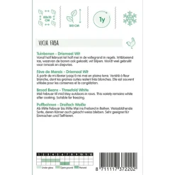 Hortitops Tuinbonen Driemaal Wit - Groentezaden - 250 g