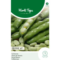 Hortitops Tuinbonen Driemaal Wit - Groentezaden - 20 g