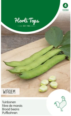 Hortitops Tuinbonen Witkiem - Groentezaden - 100 g
