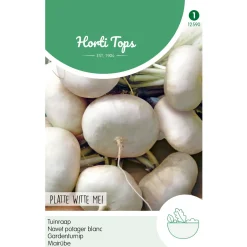 Hortitops Tuinraap Platte Witte Mei - Groentezaden - 10 g