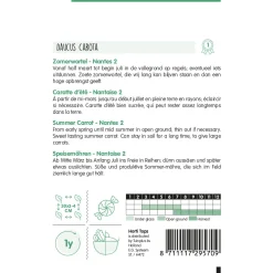Hortitops Wortelen Nantes 2 - Halflange - Groentezaden - 10 g