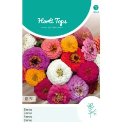 Hortitops Zinnia Liliput Gemengd - Bloemenzaden - 1.5 g