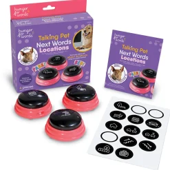 Hunger For Words Talking Pet Locaties - Hondenspeelgoed - Roze Zwart