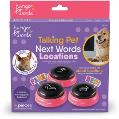 Hunger For Words Talking Pet Locaties - Hondenspeelgoed - Roze Zwart