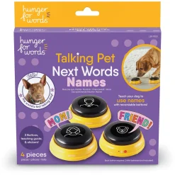 Hunger For Words Talking Pet Namen - Hondenspeelgoed - Geel Zwart