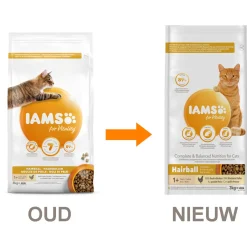 Iams Cat Adult Hairball Kip - Kattenvoer