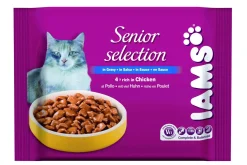 Iams Cat Senior Mp - Kattenvoer - Kip 4x100 g