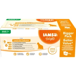 Iams Delights In  Gravy - Multipack - Kattenvoer - Kip Lam Tonijn 72x85 g