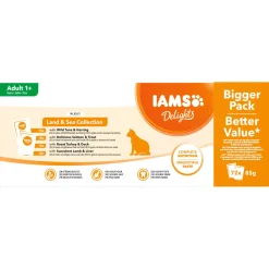 Iams Delights In Jelly - Multipack - Kattenvoer - Tonijn Forel Kalkoen 72x85 g