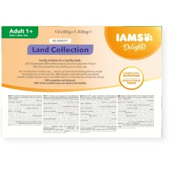 Iams Delights Land Collection In Saus - Multipack - Kattenvoer - Kip Lam Rund 12x85 g