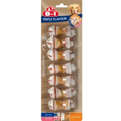 8in1 Delights Kauwknook Triple Flavour Kip&Varken&Rund - Hondensnacks