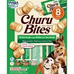 Inaba Bites Dog Chicken Recipe Wraps Chicken With Tuna - Hondensnacks - 8x12 g
