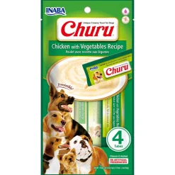 Inaba Churu Dog Chicken With Vegetable Recipe - Hondensnacks - 4x14 g