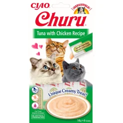 Inaba Churu Purée - Kattensnack - Tonijn Kip 4x14 g