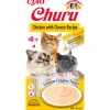 Inaba Churu Purée - Kattensnack - Kip Kaas 15 g 4 stuks