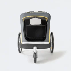 Innopet Hercules 2.0  - Hondenbuggy - Hondenfietskar - 88x60x101 cm Zwart Grijs Geel Tot 50 Kg