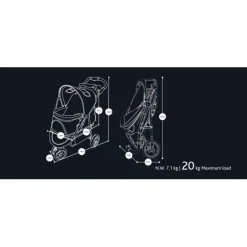 Innopet Honden Buggy Cheetah - Hondentrolley - 84x51x100 cm 7.1 kg Zwart Geel Bruin