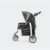 Innopet Hondenbuggy Monaco Geomatric + Regenhoes - Hondentrolley - 85x57x101 cm Zwart
