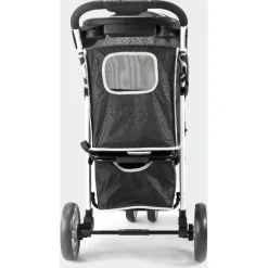 Innopet Hondenbuggy Monaco Geomatric + Regenhoes - Hondentrolley - 85x57x101 cm Zwart