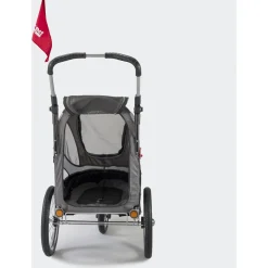 Innopet Sport Dog Trailer De Luxe - Hondenfietskar - 86x60x112 cm Grijs Zwart