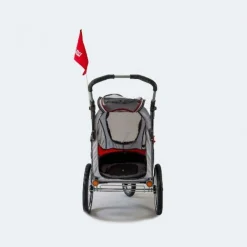 Innopet Sporty Dog Trailer - Hondenfietskar - Grijs Rood