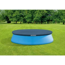 Intex Afdekzeil Easy Set Rond 28021 - Afdekzeilen - Ø305 cm Grijs