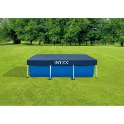 Intex Afdekzeil Framepool Rechthoek - Afdekzeilen - 300x200 cm Grijs