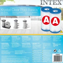 Intex Filtercartridge Type A - Zwembad-Onderhoud - 20x11 cm Wit Blauw 2 stuks
