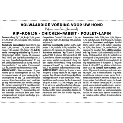 Jarco Worst - Diepvriesvoer - Kip Konijn Ø6.5x26 cm 600 g