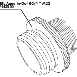 Jbl Aqua In-Out Metaal Adapter G3/4 M28/M22 - Aquarium Toebehoren - 1 stuk