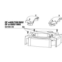 Jbl Cristalprofi E4/7/9/15/1900/1.2 Schroeven Pompenkop - Filters - 4 stuks
