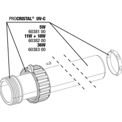 Jbl Procristal Uv-C Kwartsglas Set - Uv-filters - 5 Watt