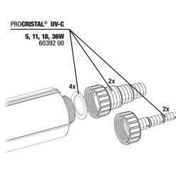 Jbl Procristal Uv-C Slangaansluiting - Uv-filters - 1 set