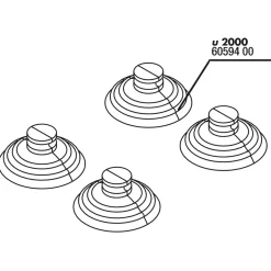 Jbl Proflow U2000 Zuignappen - Waterpompen - 30 mm 4 stuks