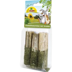 Jr Farm Zonnebloemstelen Met Kruiden - Ruwvoer - 20 g