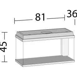 Juwel Aquarium Primo 110 - Aquaria - 81x36x45 cm Zwart Ca. 110 L