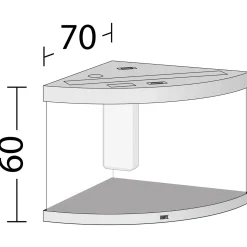 Juwel Aquarium Trigon 190 Led 70x70x60 cm - Aquaria