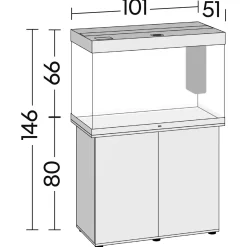 Juwel Kast Rio 290 Sbx - Aquariummeubel - 101x51x80 cm Zwart