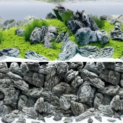 Juwel Poster 4 L - Aquarium - Achterwand - 100x50 cm Grijs Groen L